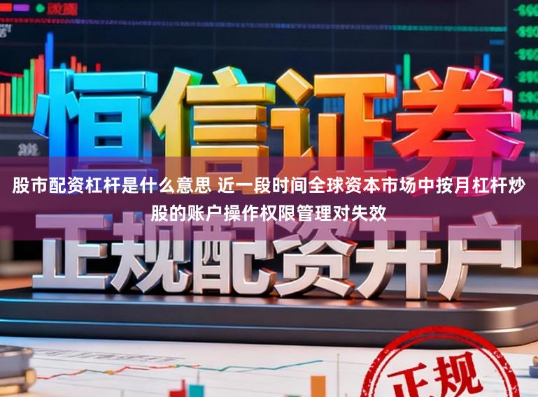 股市配资杠杆是什么意思 近一段时间全球资本市场中按月杠杆炒股的账户操作权限管理对失效